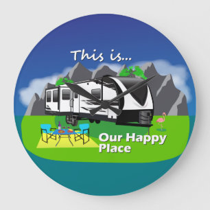 2970RL Grand Design Happy Place Large Clock