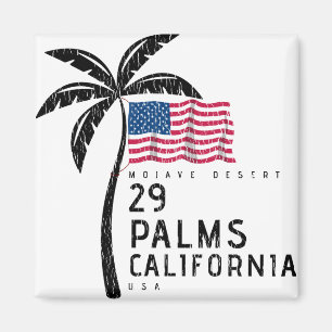 29 Palms California American Flag Palm Tree Magnet