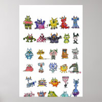 29 Poster Monstars du dessin