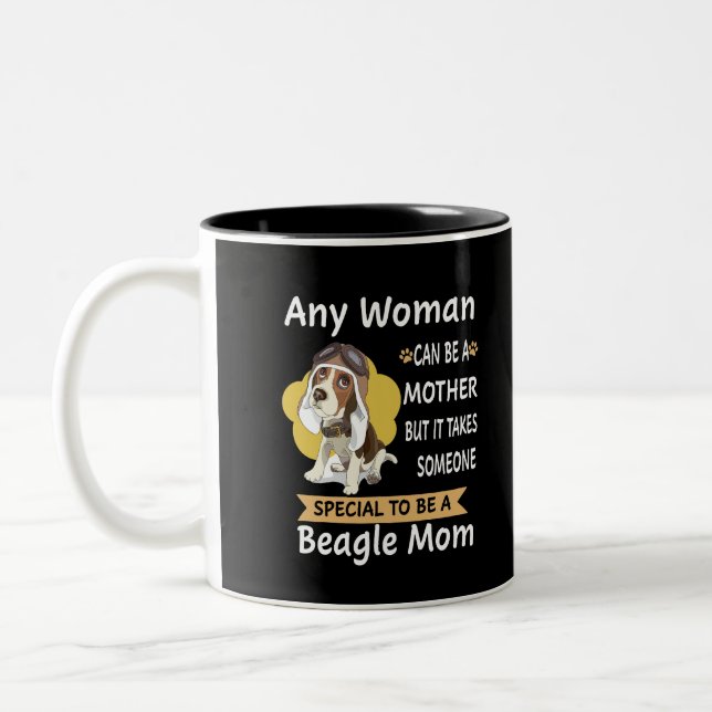 29 Special To Be A Beagle Mom Two-Tone Coffee Mug (Left)