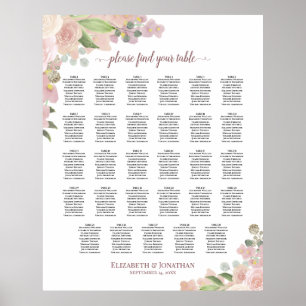 29 Tableau Élégant Mariage floral rose