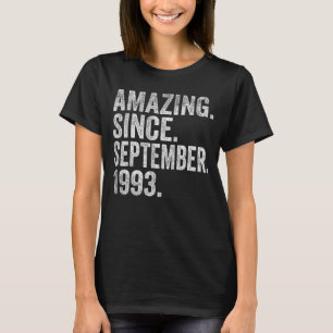 29 Year Old 29th Birthday Amazing Since September T-Shirt