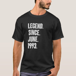 29 Year Old 29th Birthday Legend Since June 1993 T-Shirt