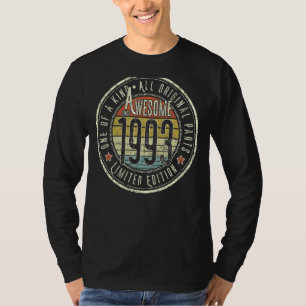 29 Year Old Awesome Since 1993 29th Birthday Retro T-Shirt