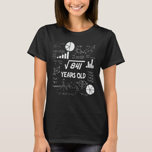 29 Year Old Bday Math Teacher 29th Birthday Gift T-Shirt (Front)