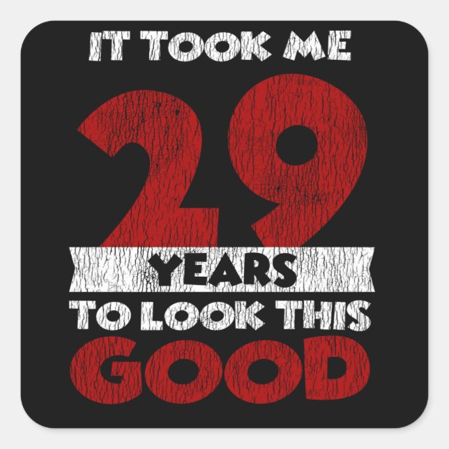 29 Year Old Bday Took Me Look Good 29th Birthday Square Sticker (Front)