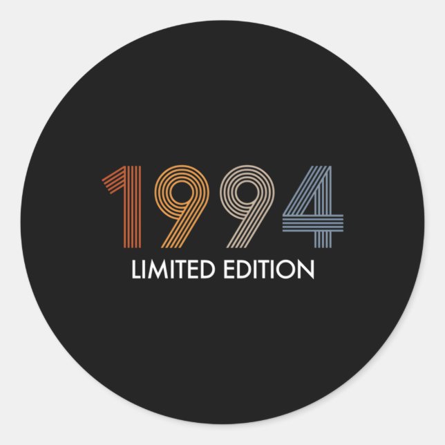 29 Years 1994 29Th Classic Round Sticker (Front)