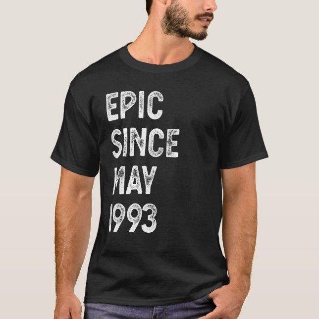 29 Years Old Epic Since May 1993 29th Birthday Men T-Shirt (Front)