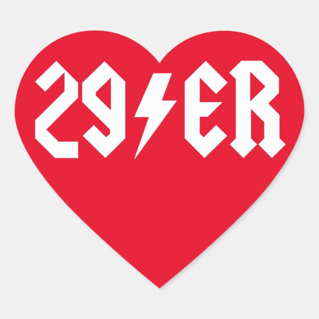 29er heart sticker (Front)