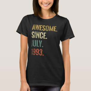 29th Birthday 29 Year Old Awesome Since July 1993 T-Shirt