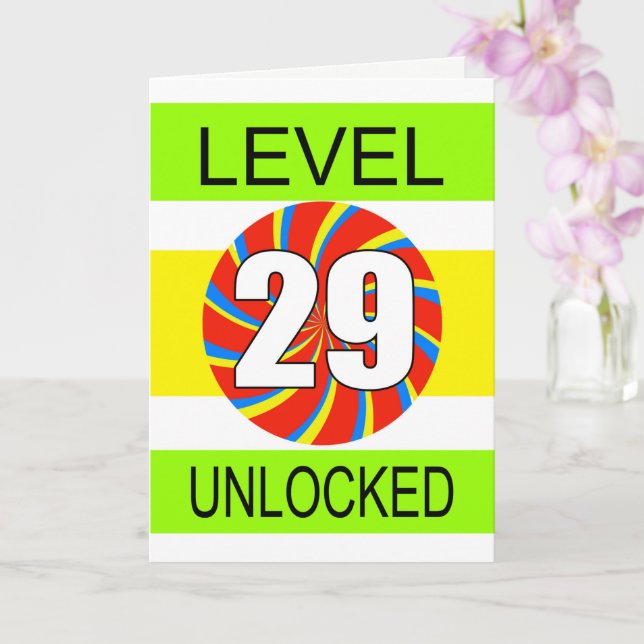 29th Birthday Computer Gamer Card (Orchid)