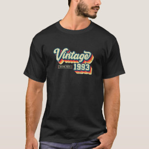 29Th Birthday Gifts Retro Vintage 1993 Original Pa T-Shirt