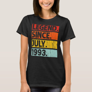 29th Birthday  Legend Since July 1993 29 Years Old T-Shirt