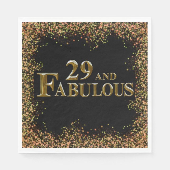 29th Birthday  Napkin (Front)