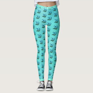 29th Birthday or Anniversary Peacock Pattern Leggings