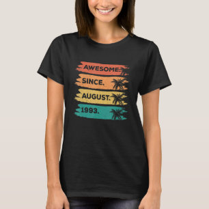 29th Birthday Retro Vintage Awesome Since August 1 T-Shirt