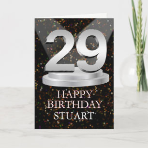 29th Birthday Spotlights Add A Name Card
