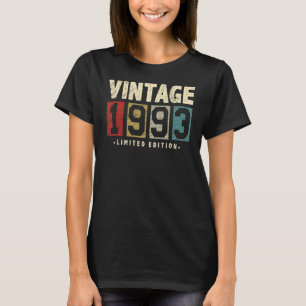 29th Birthday Vintage 1993  29 Years old ago T-Shirt