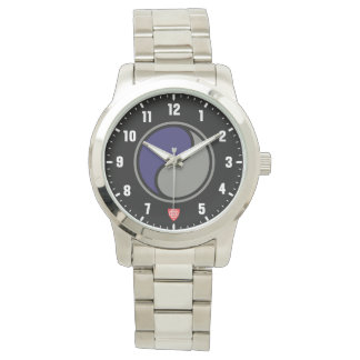  29th Infantry Division Silver Stainless Steel Watch