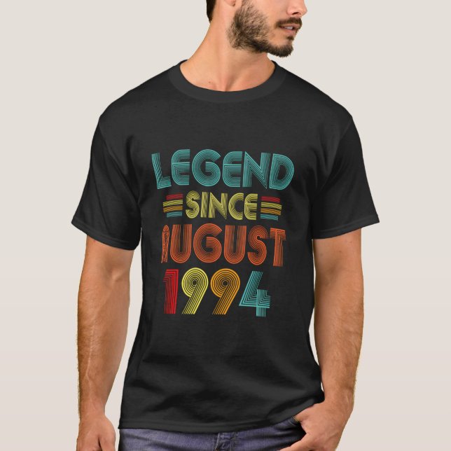 29Th Legend Since August 1994 29 Yrs Old T-Shirt (Front)