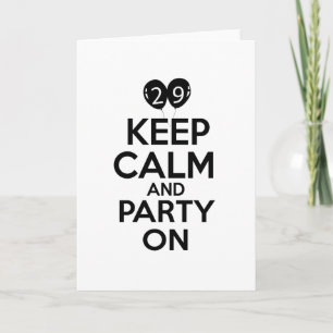 29th year birthday designs card