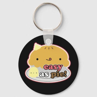 2 1/4" Easy As Pie! (Pink) Key Chain
