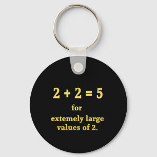 2 + 2 = 5 Funny Math Joke Keychain