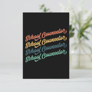 2/2- Back To School Vintage School Counsellors Thank You Card