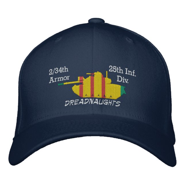 2/34th Armour 25th Inf. Div. M48 Embroidered Hat (Front)