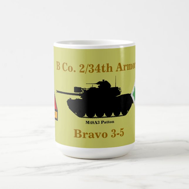 2/34th Armour, 4th Inf. Div. M48A3 Custom Mug (Center)