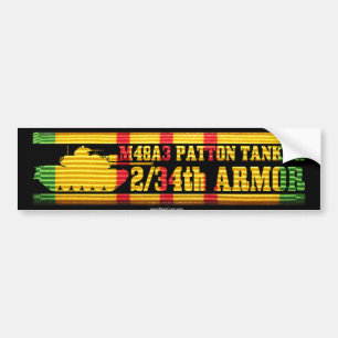 2/34th Armour M48A3 Patton Tanker Bumper Sticker