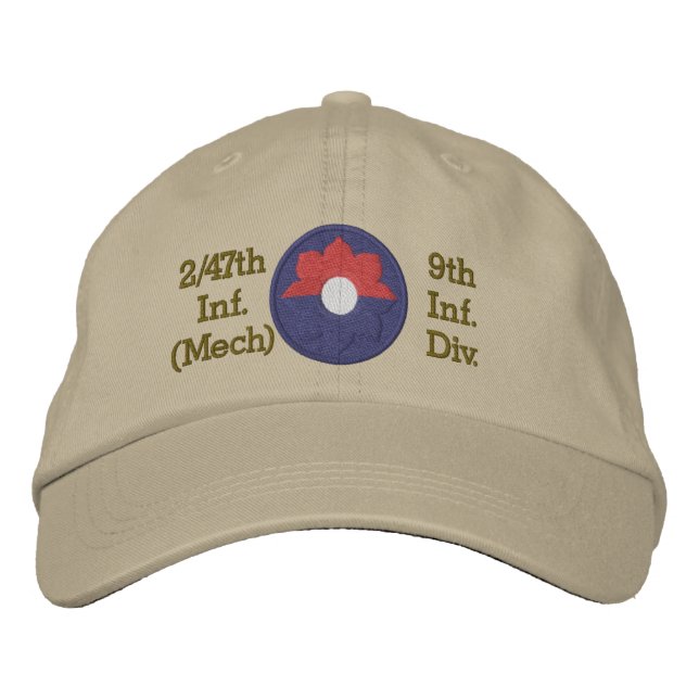 2/47th Inf. 9e Inf. Division. Casquette brodé de p (Devant)