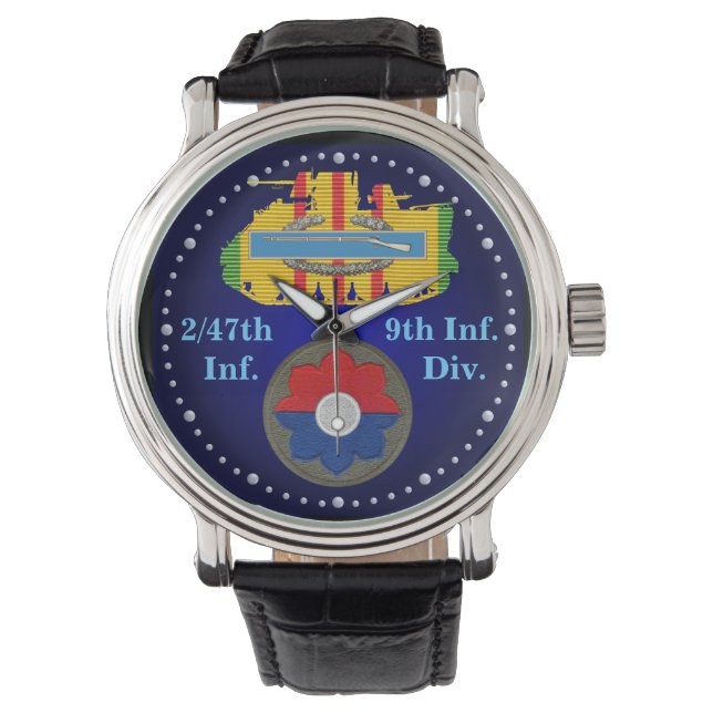 2/47th Inf. 9th Div. CIB Track Watch (Front)