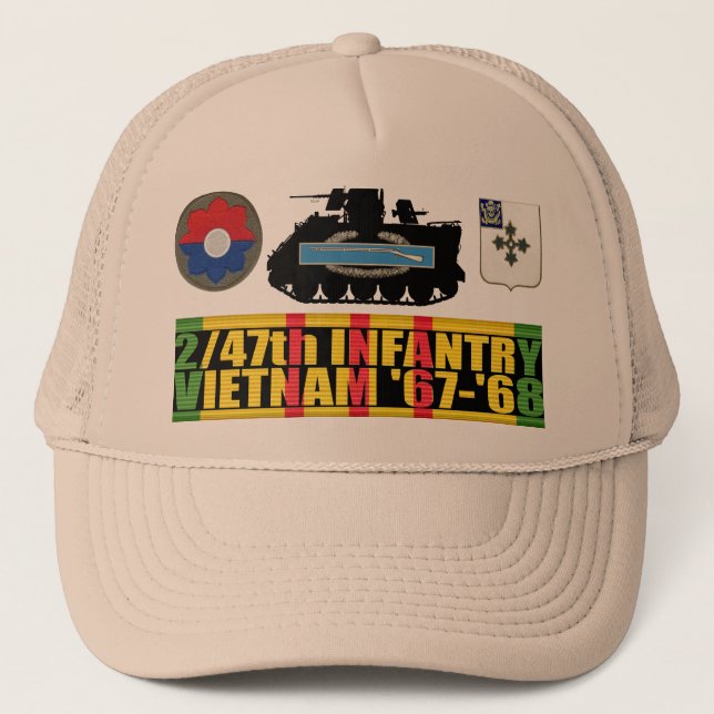 2/47th Infantry Vietnam '67-'68 M113 CIB Hat (Front)