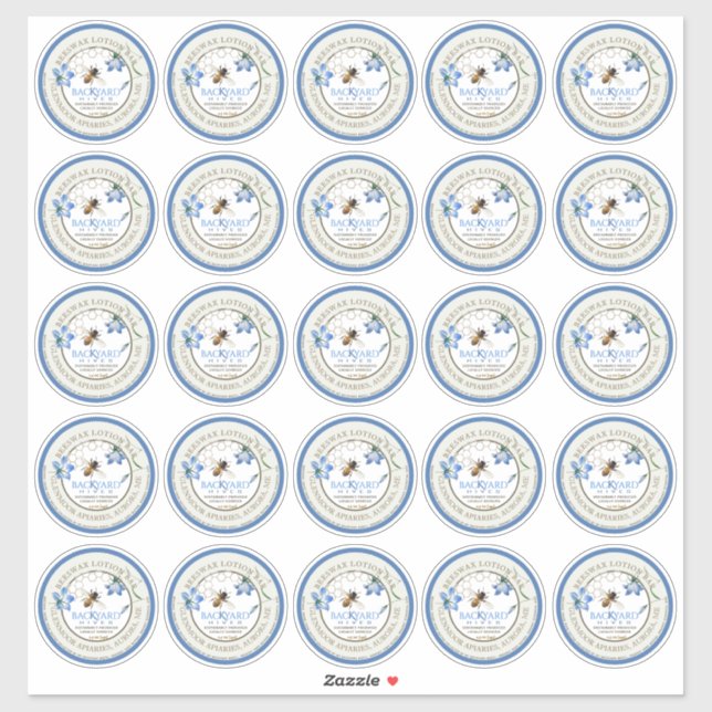 2.5" Backyard Hive Apiary Sustainable Lotion Bar (Sheet)