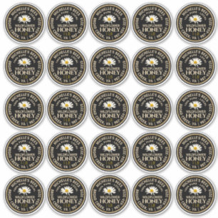 2.5" Honey Mason Jar Wide-mouth canning lid label