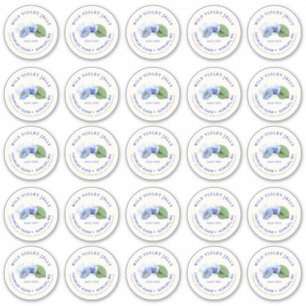 2,5" large bouche Mason Jar Jelly Lid Étiquette Vi