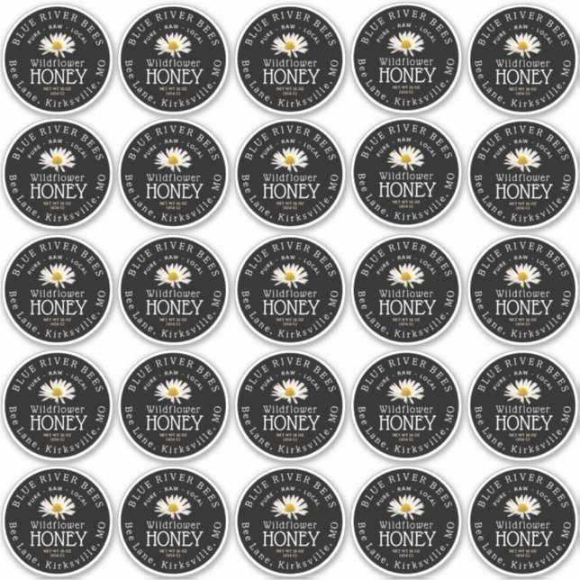 2,5 po de marguerite blanche Mason Jar Étiquette i (Devant)