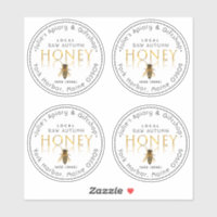2.5" Vinyl Circle Honey Mason Jar Size Label