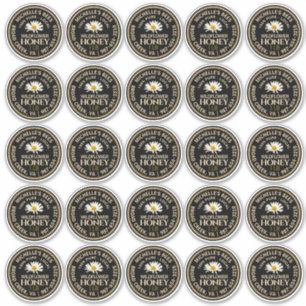 2.5" Vinyl Waterproof Honey Label with Daisy