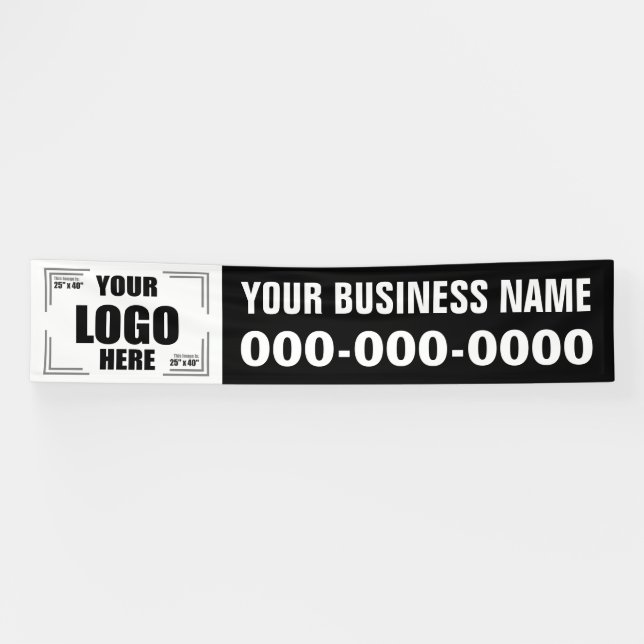 2.5’ x 12’ Your Logo Here with Logo Banner (Horizontal)