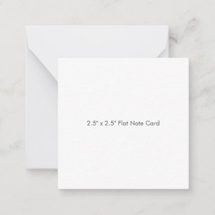 2.5" x 2.5" Flat Note Card