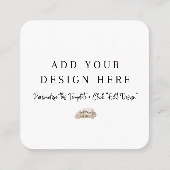  2.5" x 2.5" Rounded Corner Enclosure Cards (Front)