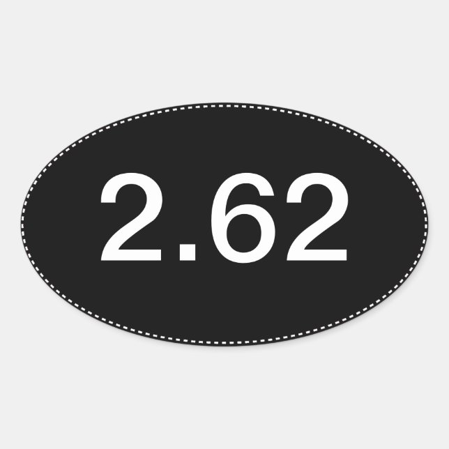 2.62 Funny Marathon Oval Bumper Sticker (Front)