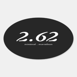 2.62 Ironic Minimalist Marathon Oval Sticker