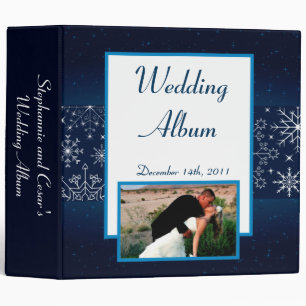 2.8" Photo Binder Blue Star and Snowflakes