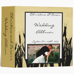 2.8" Photo Binder Cattail/Dragonfly Silhouette flo