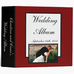 2.8" Photo Binder Peacock Red Black White