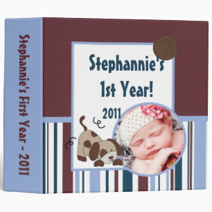 2.8" Photo Binder Scrapbook Lil League Puppy Dog