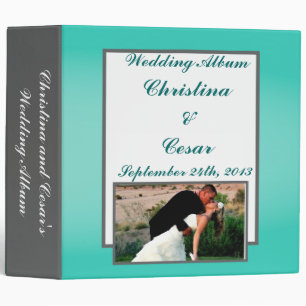 2.8" Photo Binder Seahorse Anchor Turquoise Beach